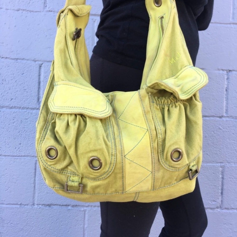 MARC JACOBS 🍏Green Cotton & Leather Messenger Bag - Picture 4 of 8